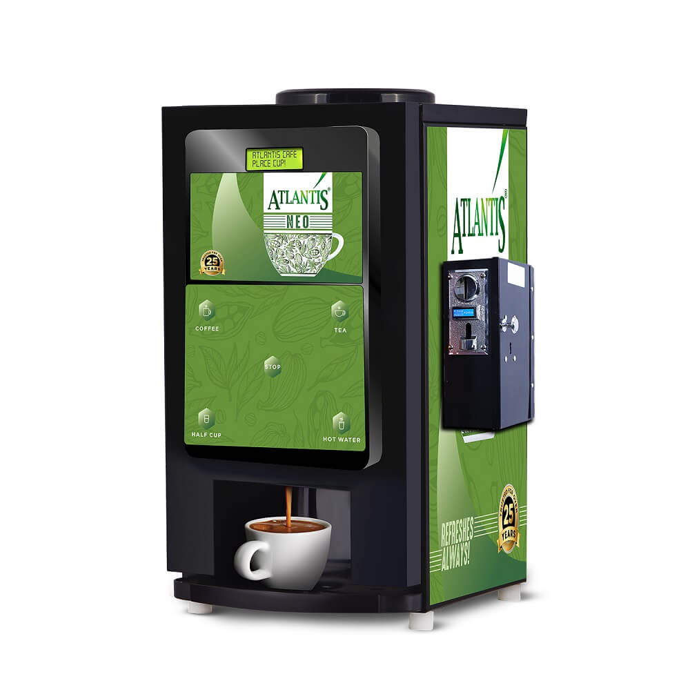 Atlantis Neo 2, 3, 4 Lane Tea Coffee Vending Machine Coin Operated – Dedicated Hot Water